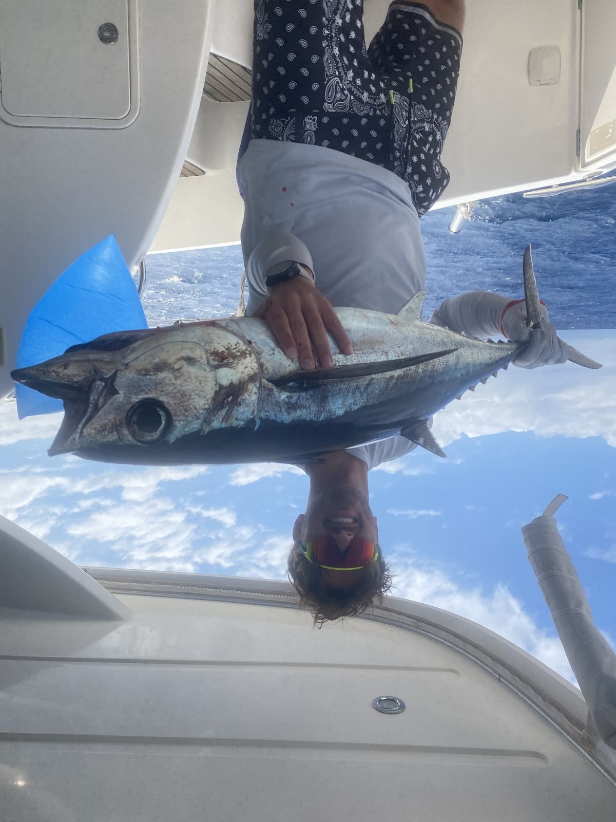 Fishing from the charter boat